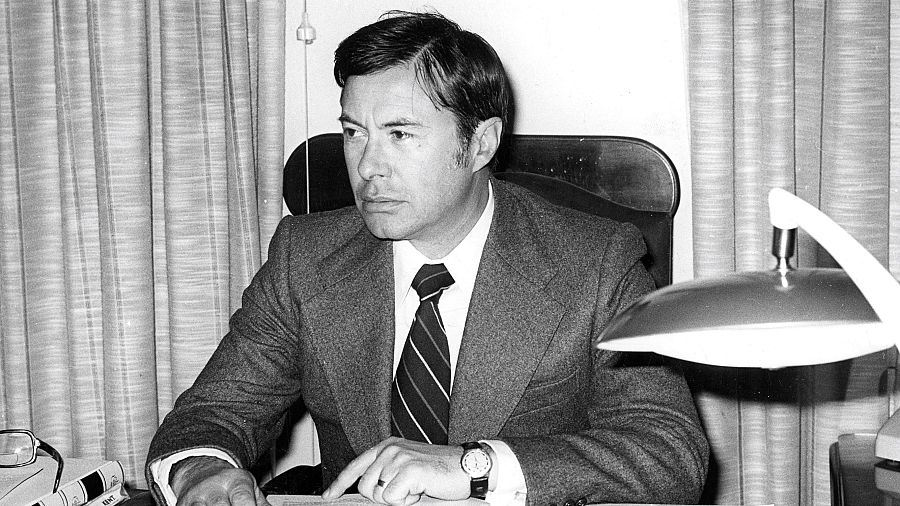Eduardo Sancho, director del Centro Territorial de TVE en Valencia, en los años setenta