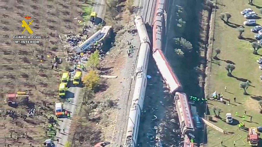Vista aérea del accidente en una captura de vídeo