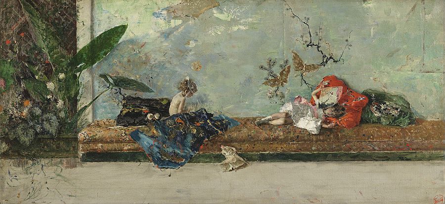 Mariano Fortuny, "Los hijos del pintor en el salón japonés" (1874)