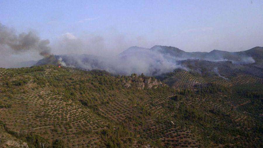 Incendio forestal declarado este miércoles en Puerta de Segura (Jaén)
