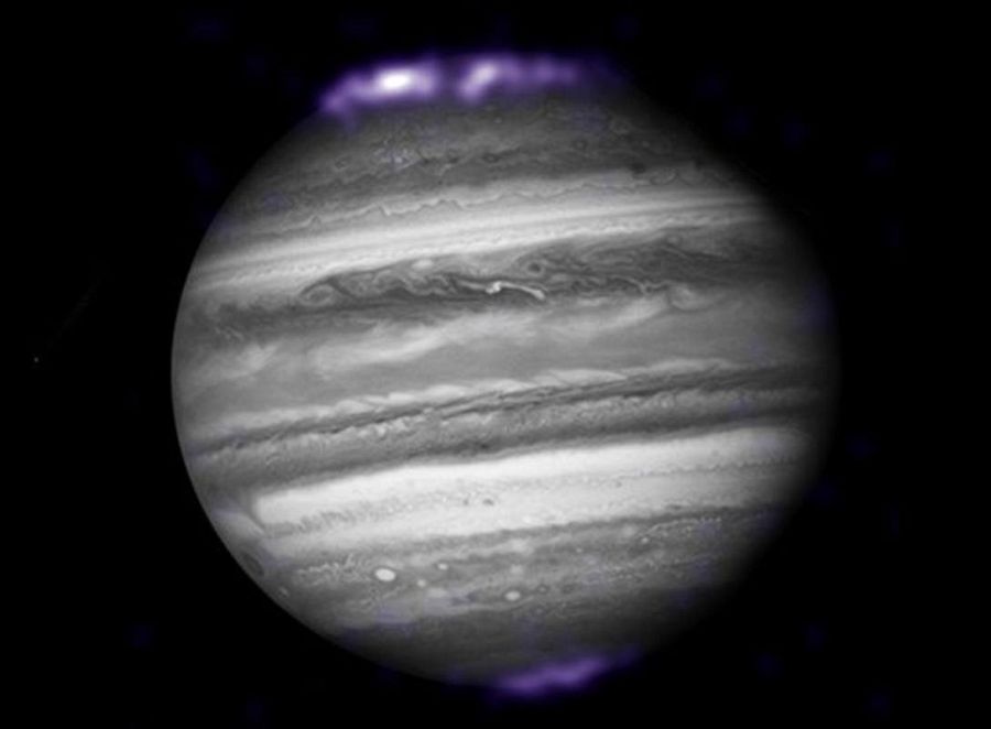 Las auroras de Júpiter observadas a través del Telescopio Espacial Hubble.