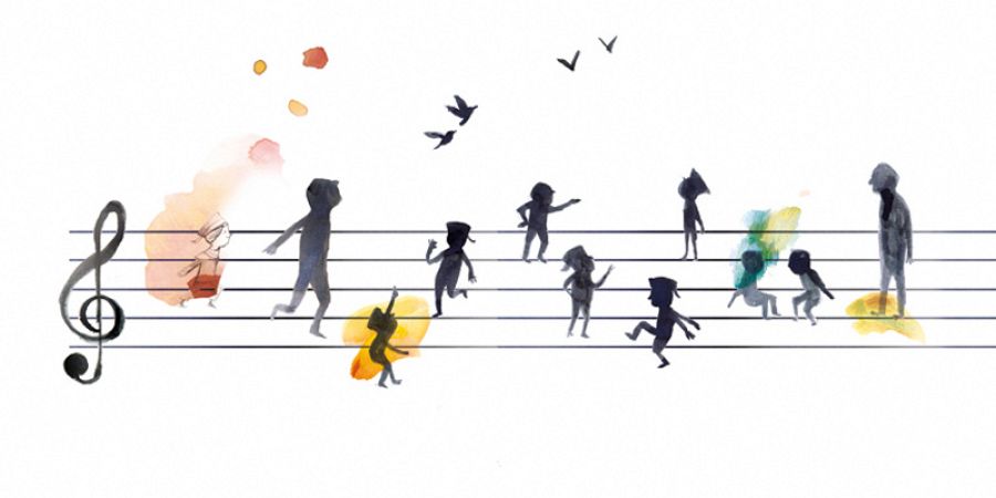 Ilustración de 'Los niños cantores'