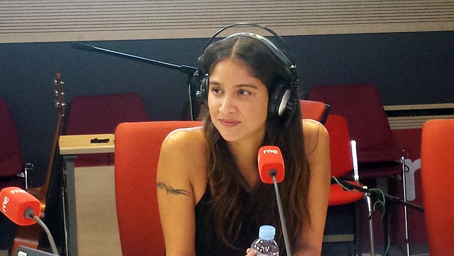 Georgina, en un momento de la entrevista.