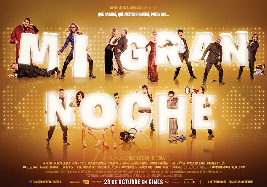 Cartel de 'Mi gran noche', de Álex de la Iglesia.