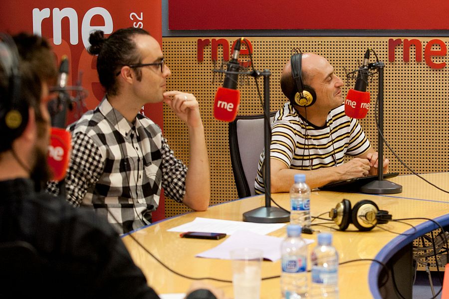 Antílopez y Pepe Viyuela, en un momento del programa