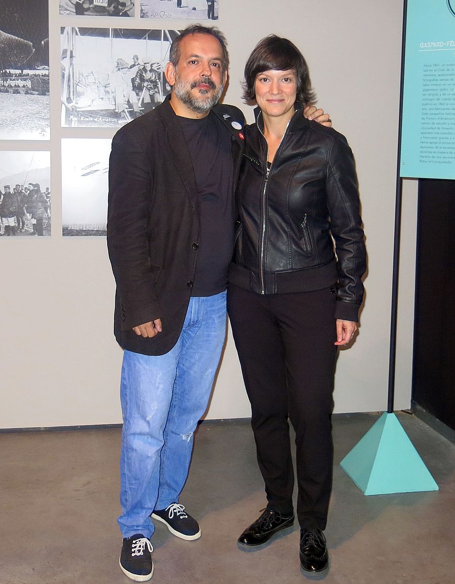 Los comisarios de la exposición "Julio Verne. Los límites de la imaginación", Miguel Ángel Delgado y María Santoyo.