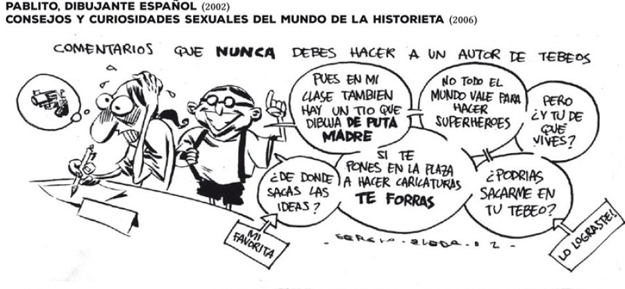 Viñeta de 'Pablito, dibujante español' (2002)
