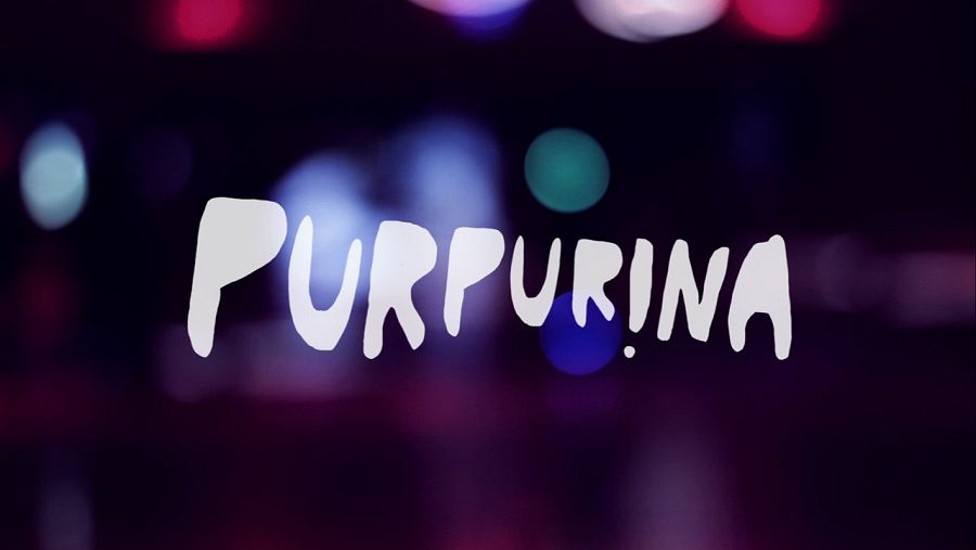 penny necklace purpurina