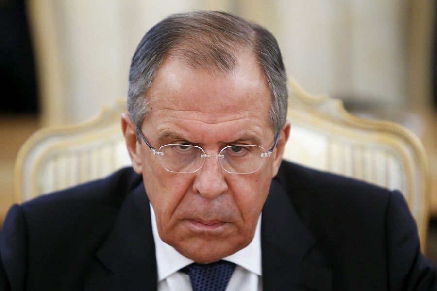 El ministro ruso de Exteriores, Serguéi Lavrov, durante una reunión con su homólogo sirio Walid Al Mualem en Moscú