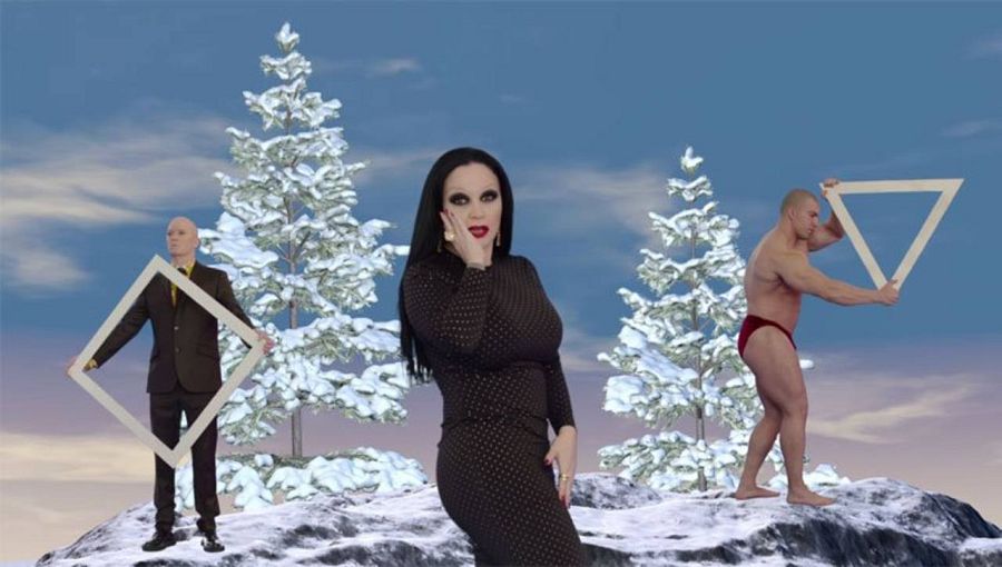 Fangoria en una imagen del vídeo de "Geometría polisentimental"