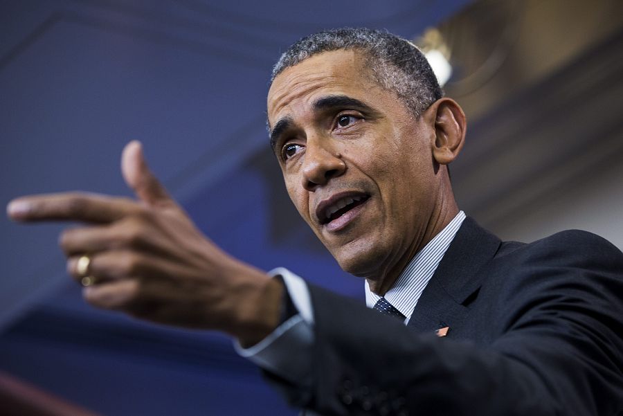 El presidente de EE.UU., Barack Obama, durante su rueda de prensa en la Casa Blanca