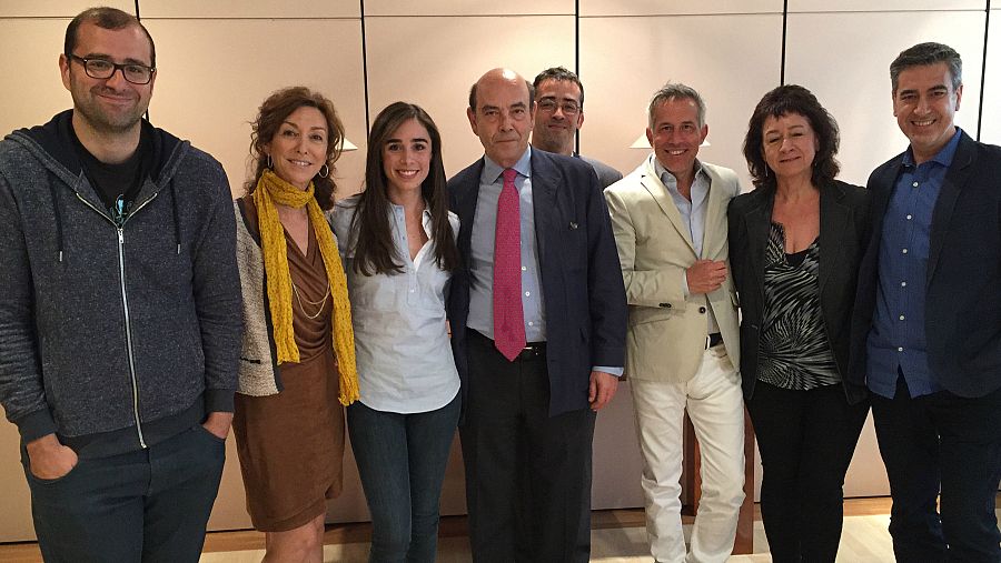 La direcci&oacute;n de RNE y los miembros del Jurado del VIII Concurso de cortos de RNE