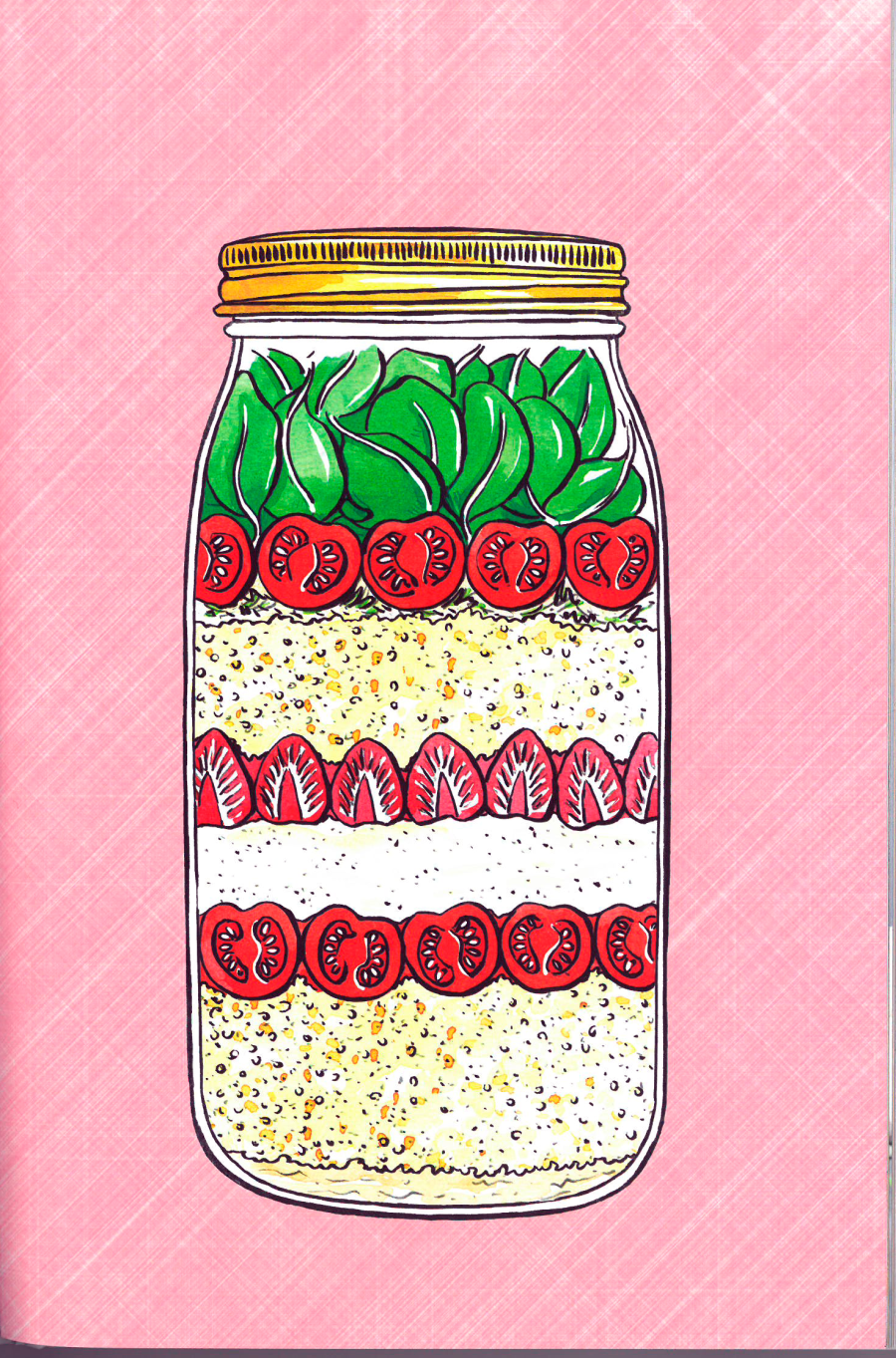 Ensalada de quinoa con fresas del bosque