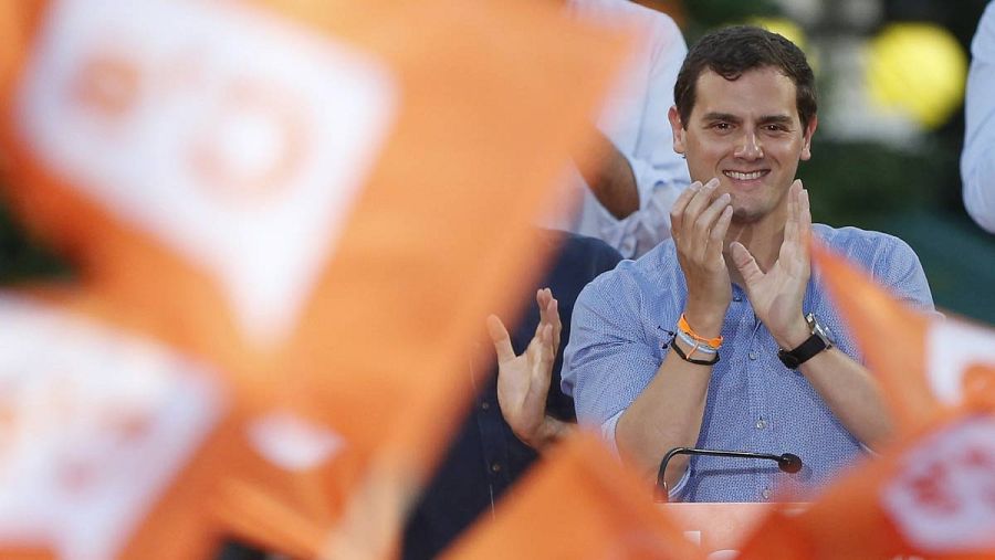 El candidato de Ciudadanos, Albert Rivera, en un acto del partido.