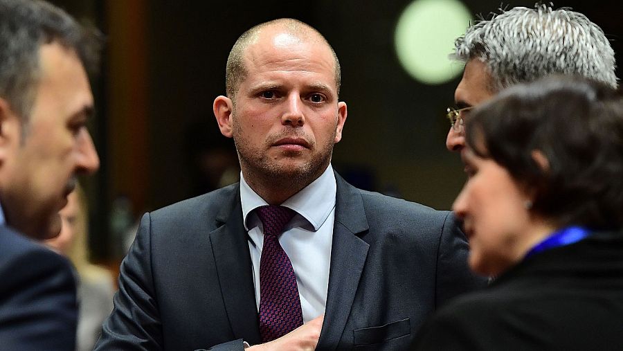 El secretario de Estado belga de Asilo, Theo Francke, en el último consejo de Interior en la Unión Europea en Bruselas.