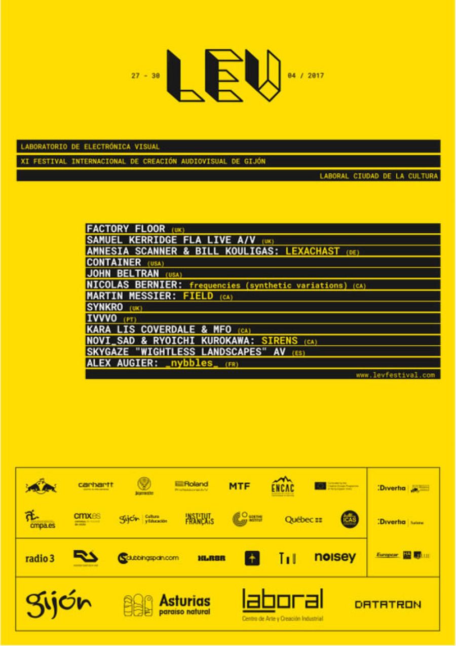 Así queda por ahora el cartel del L.E.V