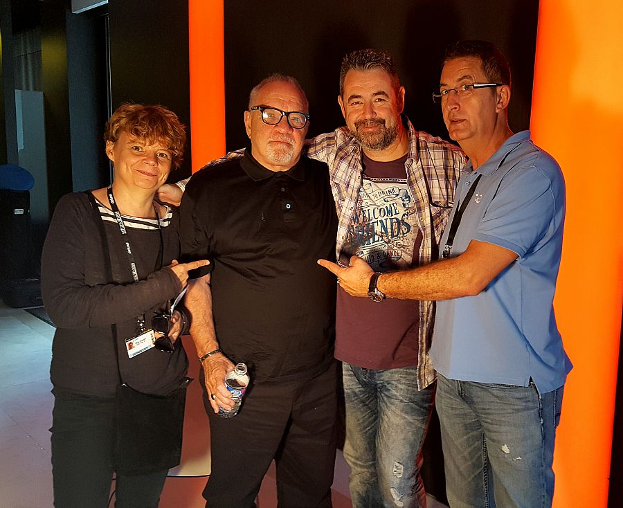 L'equip de Punts de Vista amb Paul Schraider
