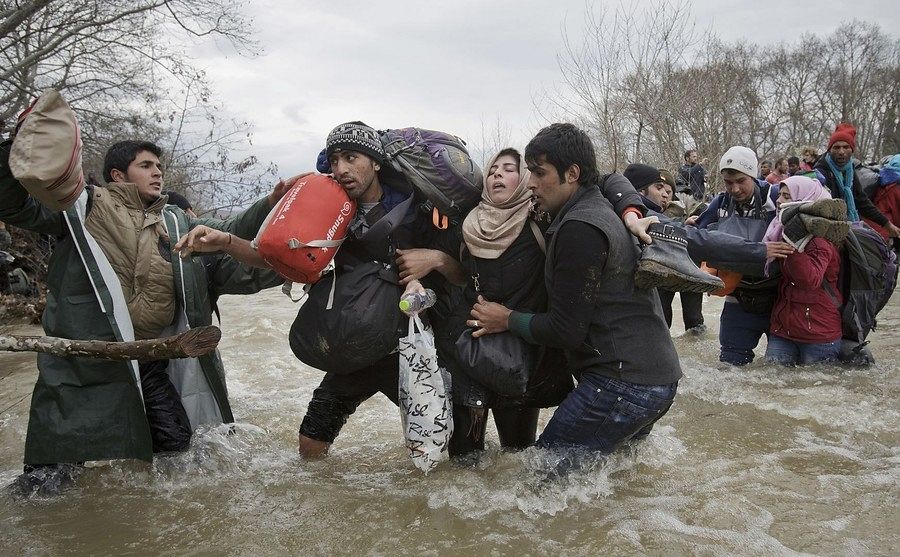 Una imagen impactante de refugiados (EFE)