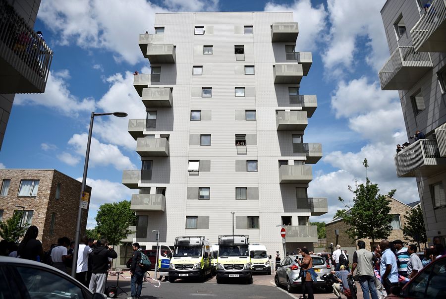 Uno de los bloques de edificios de Barking donde se han hecho los registros