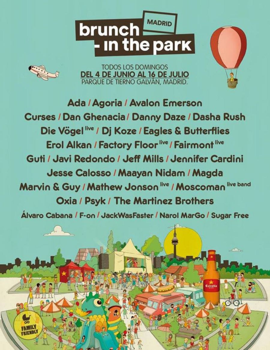 Programación completa de la segunda edición en Madrid del Brunch -In the Park