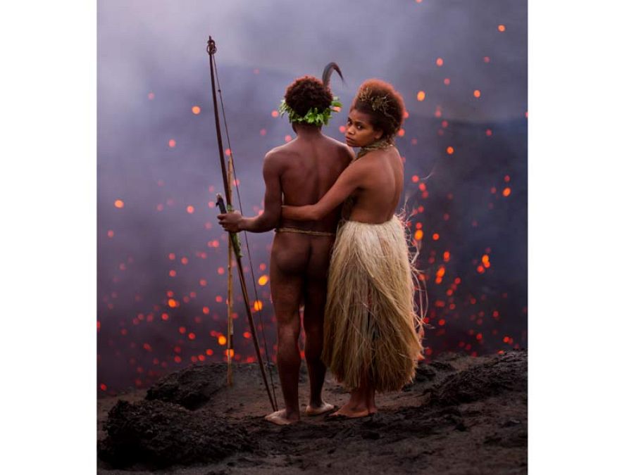 Wawa y Dain, los protagonistas de esta historia de amor en una diminuta isla de Australia