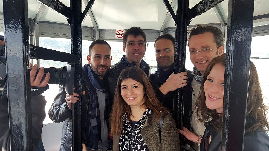 Hem acompanyat als "Blaumut" en un passeig pel telefèric de Montjuïc
