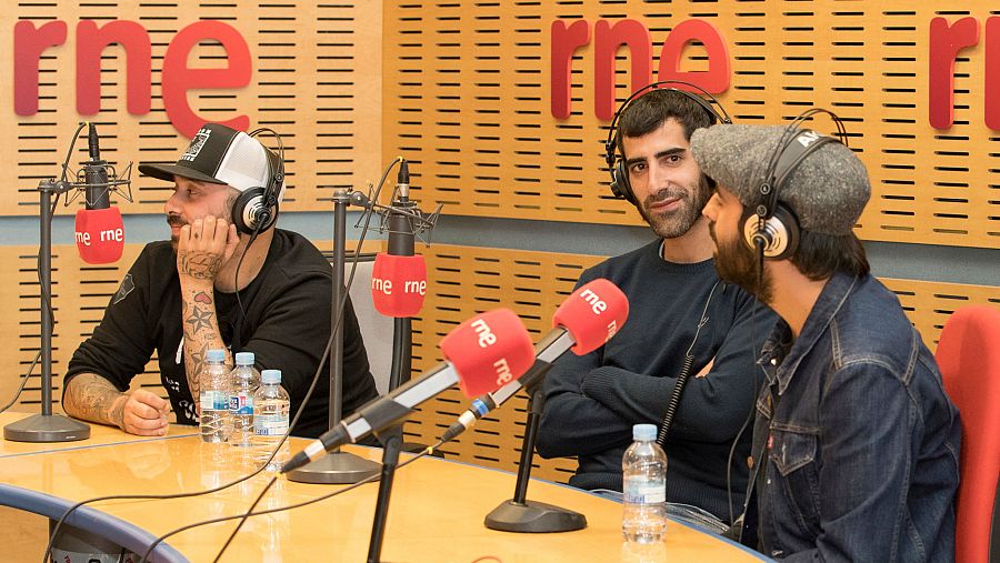La banda, en un momento del programa