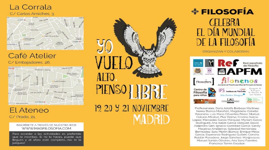 "+Filosofía", un evento organizado por el Día Mundial de la Filosofía