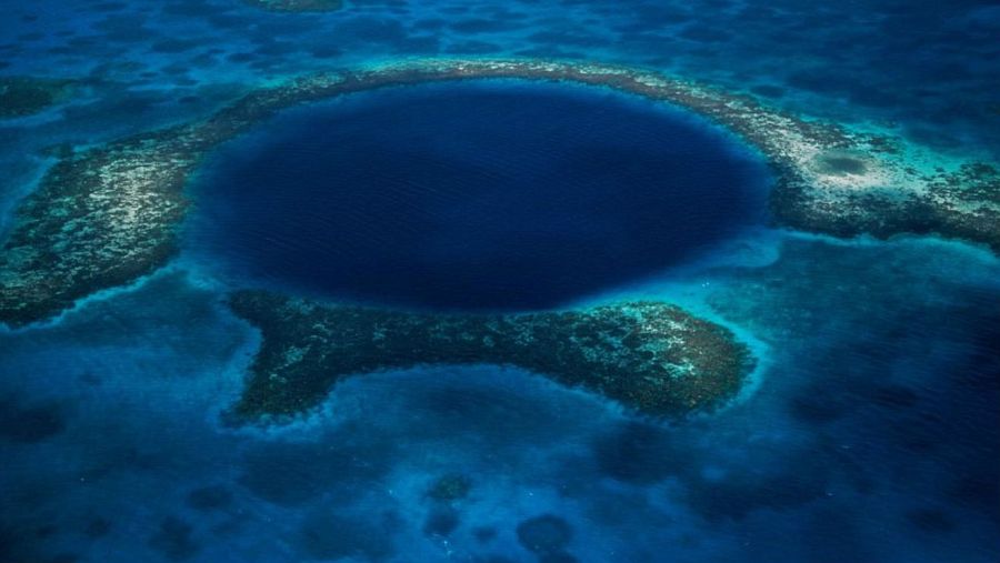 Imagen aérea del Abismo de Challenger
