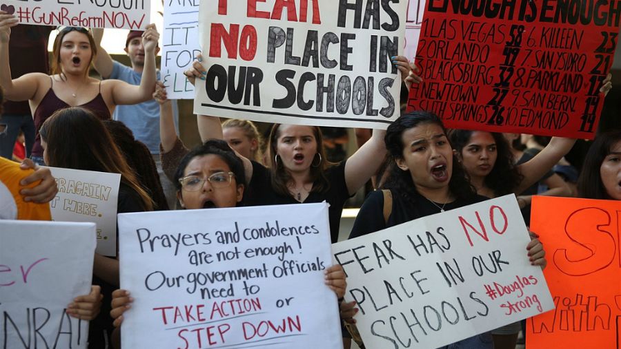 El movimiento "Never Again" surgió tras la masacre de Parkland.