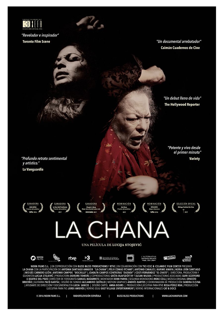 Cartel de la película documental "La Chana"