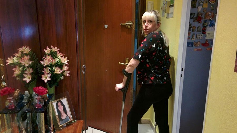 Nuria Rodríguez vive en casa de sus padres en Parla en un edificio sin ascensor
