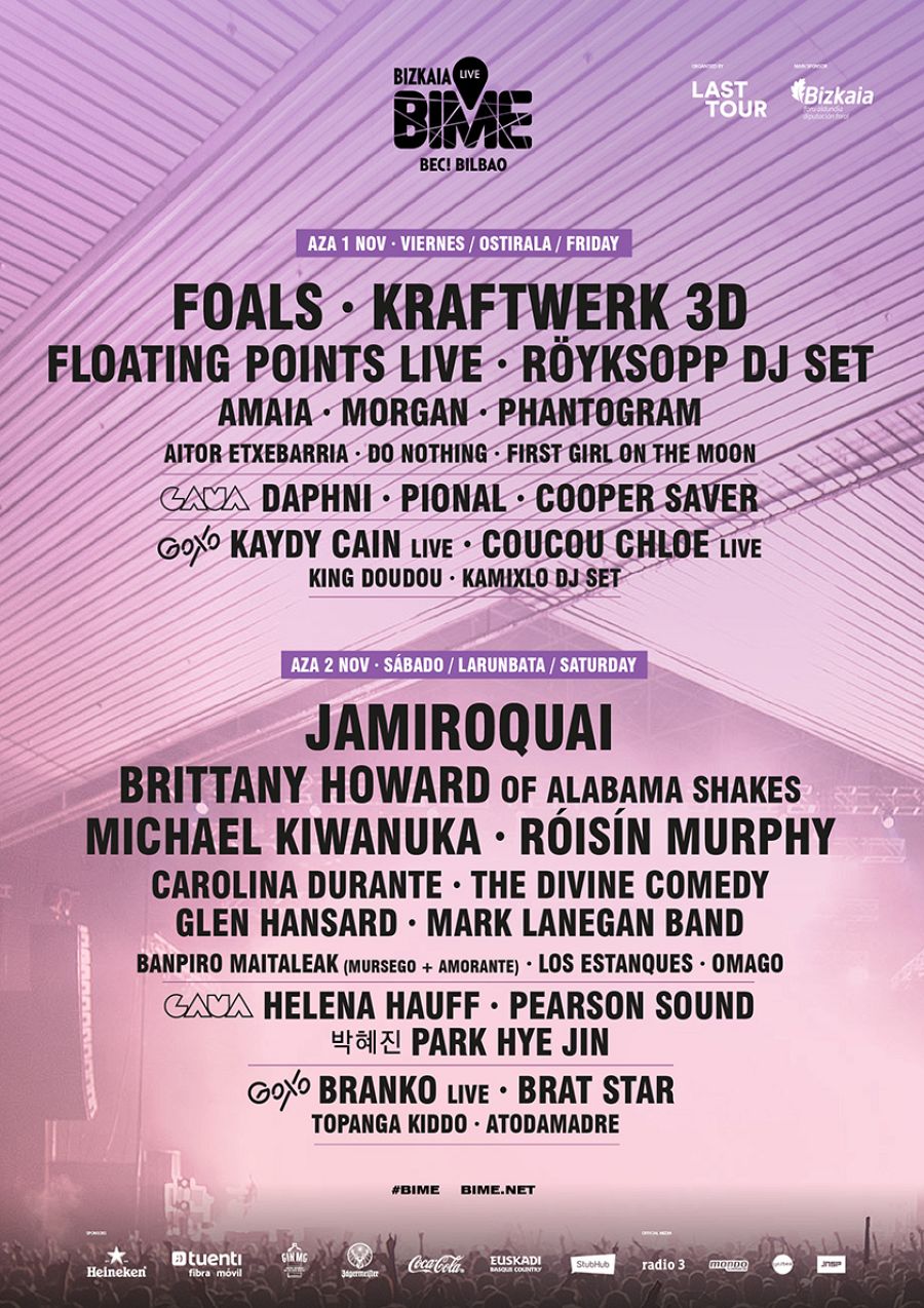 Cartel completo del BIME LIVE