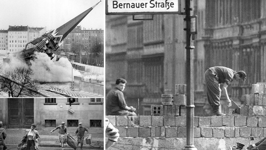 Bernauer Strasse, dividida entre el sector francés y la RDA, ha dejado imágenes históricas