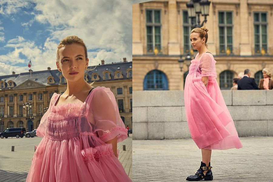 Jodie Comer lleva un diseño de Molly Goddard en "Yo me encargo de él"