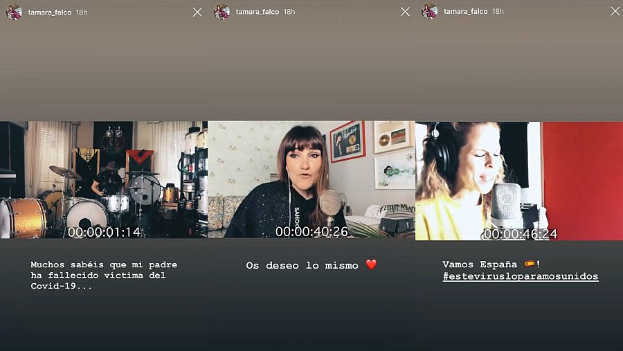 Tamara Falcó da las gracias en sus stories de IG a los artistas que han versionado el tema "Resistiré del Dúo dinámico"