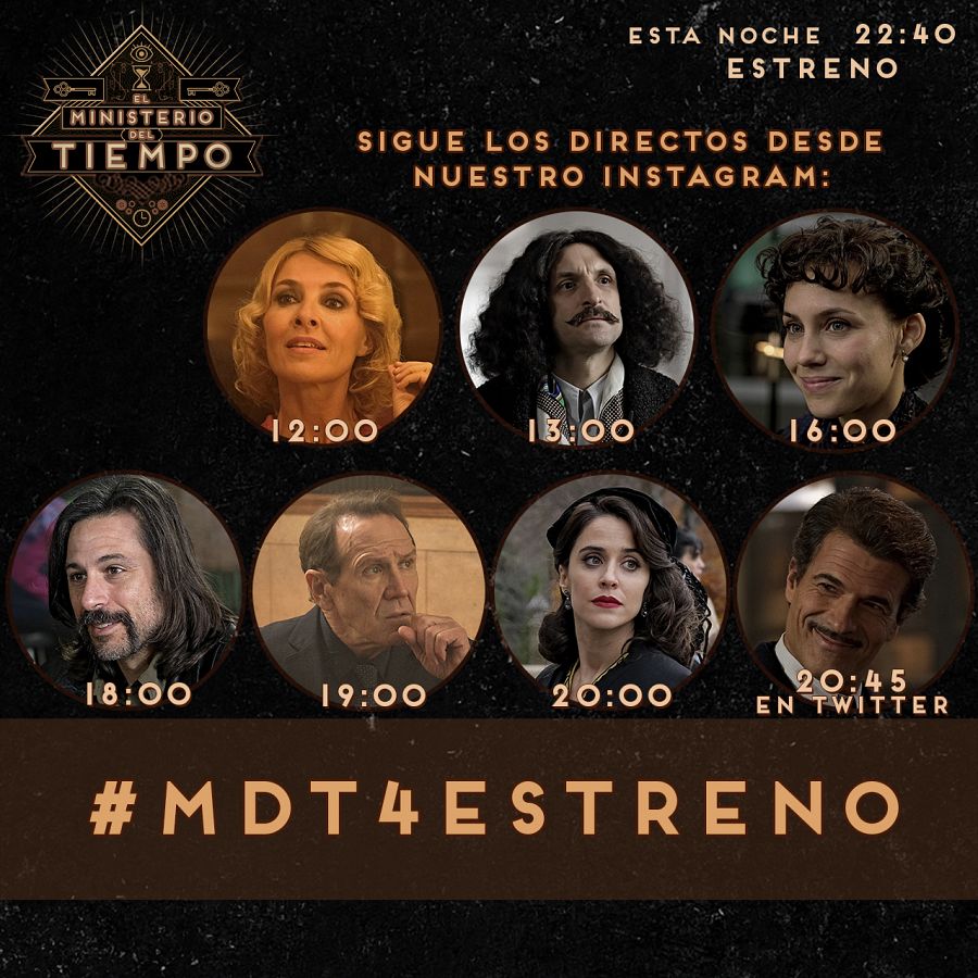 Horario de los encuentros con el elenco de 'El Ministerio del Tiempo'