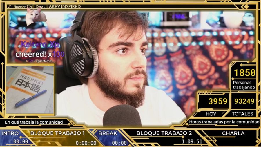 Jaime Altozano durante uno de sus directos en Twitch