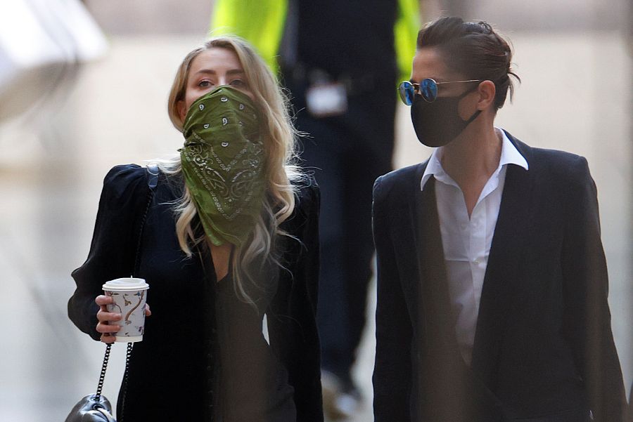 Amber Heard llega a la corte suprema de Londres para escuchar el juicio de Johnny Depp contra The Sun