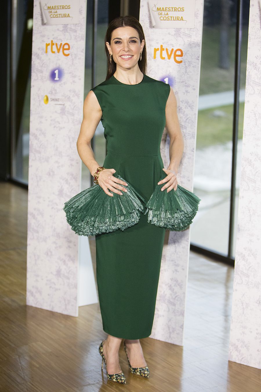 La presentadora Raquel Sánchez Silva durante la presentación del programa " Maestros de la costura " en Madrid (2018)