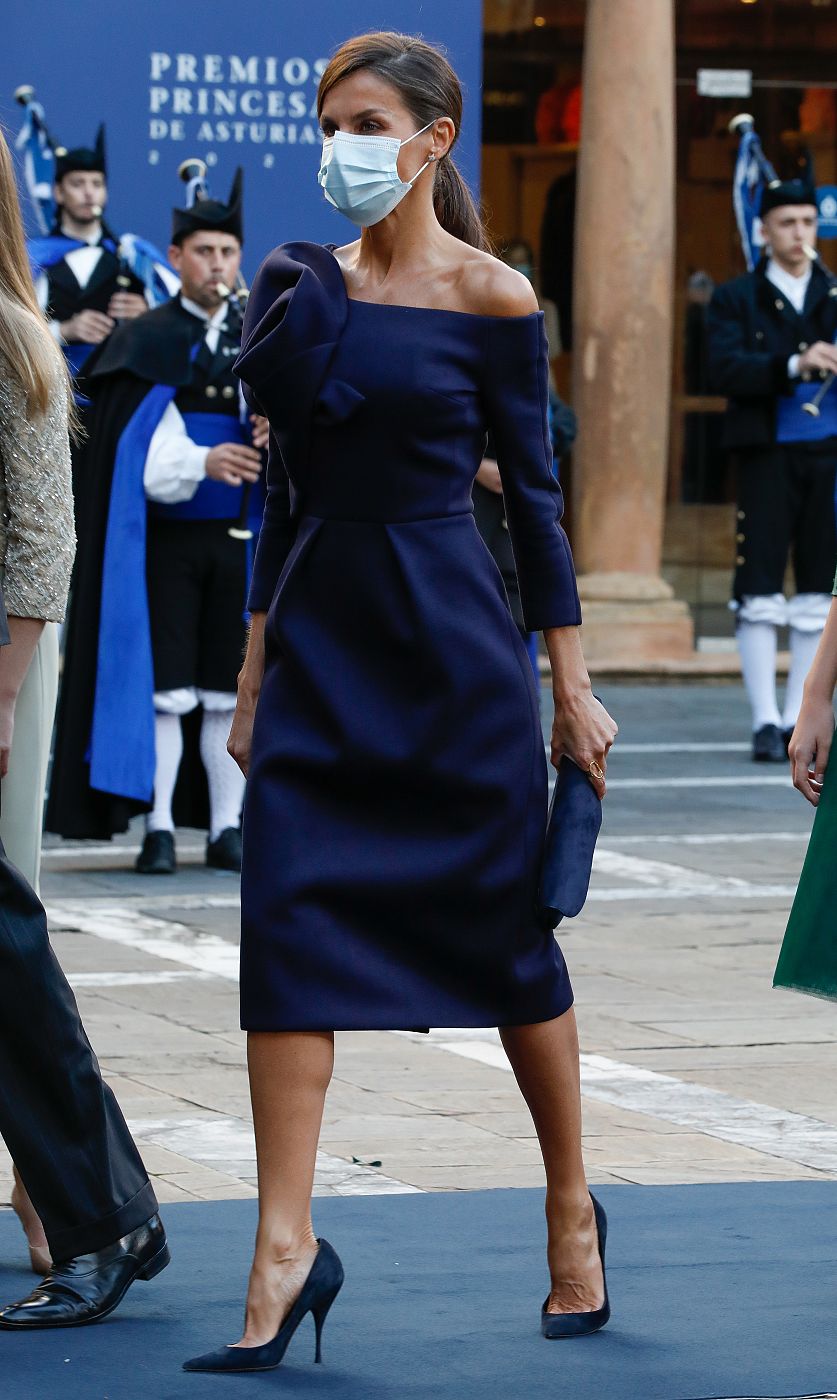 La reina Letizia a su llegada a los Premios Princesa de Asturias 2020