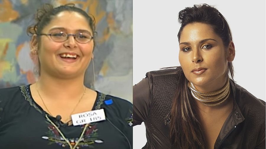Rosa López en el casting de OT y en la portada de su segundo disco