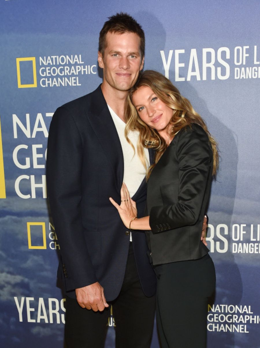 Tom Brady y Gisele Bündchen en el estreno de "Years of Living Dangerously" de National Geographic