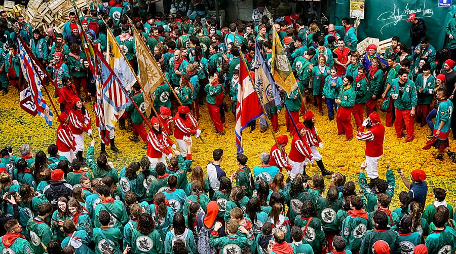Ivrea durante el Carnaval