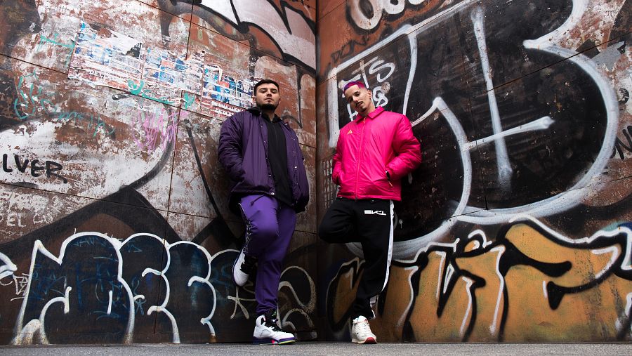 Skone y Rapder en el rodaje de 'Réplica Internacional 2"