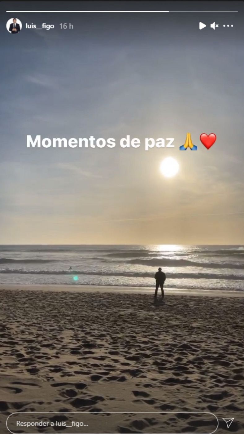 Luis Figo comparte sus "momentos de paz" en las 'stories' de Instagram