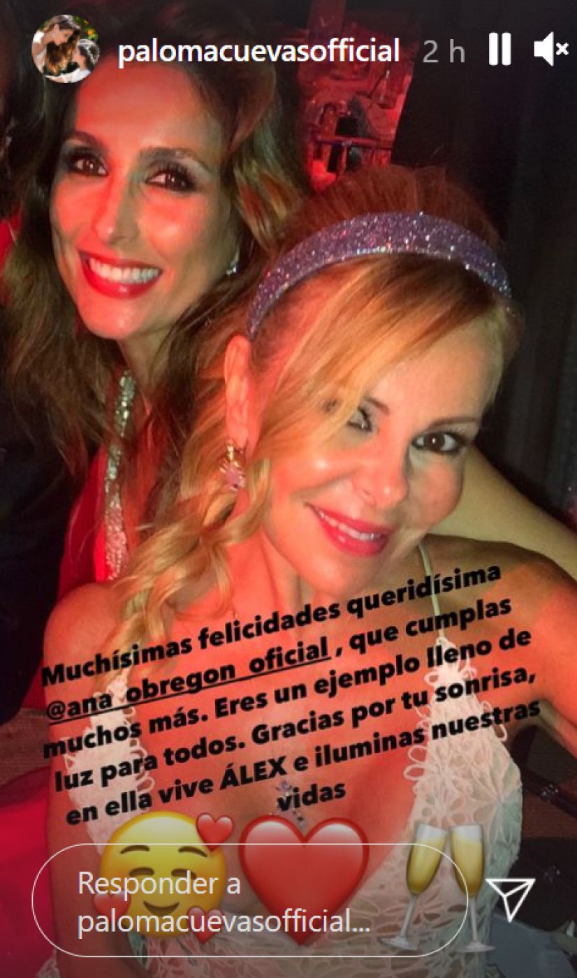 Paloma Cuevas felicita el cumpleaños a Ana Obregón