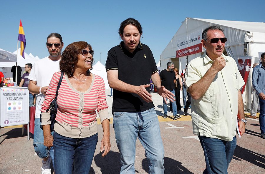 Iglesias acude por vez primera como líder de Podemos a la fiesta del PCE en Rivas