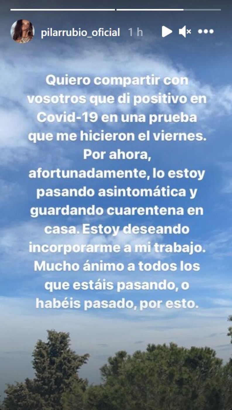 Publicación de Pilar Rubio en su cuenta de Instagram