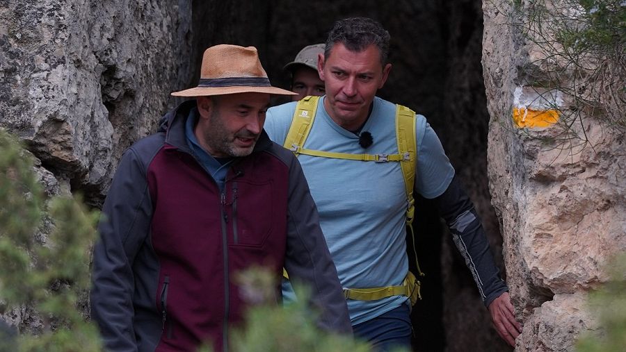 Juanjo Pardo y Juan José Ruiz, arqueólogo Doctor del proyecto Peña Cortada